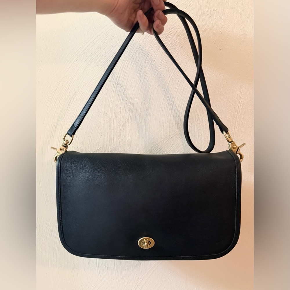 Vintage Coach Convertible Clutch style102 Turnlock Crossbody - Made in USA - Picture 10 of 12
